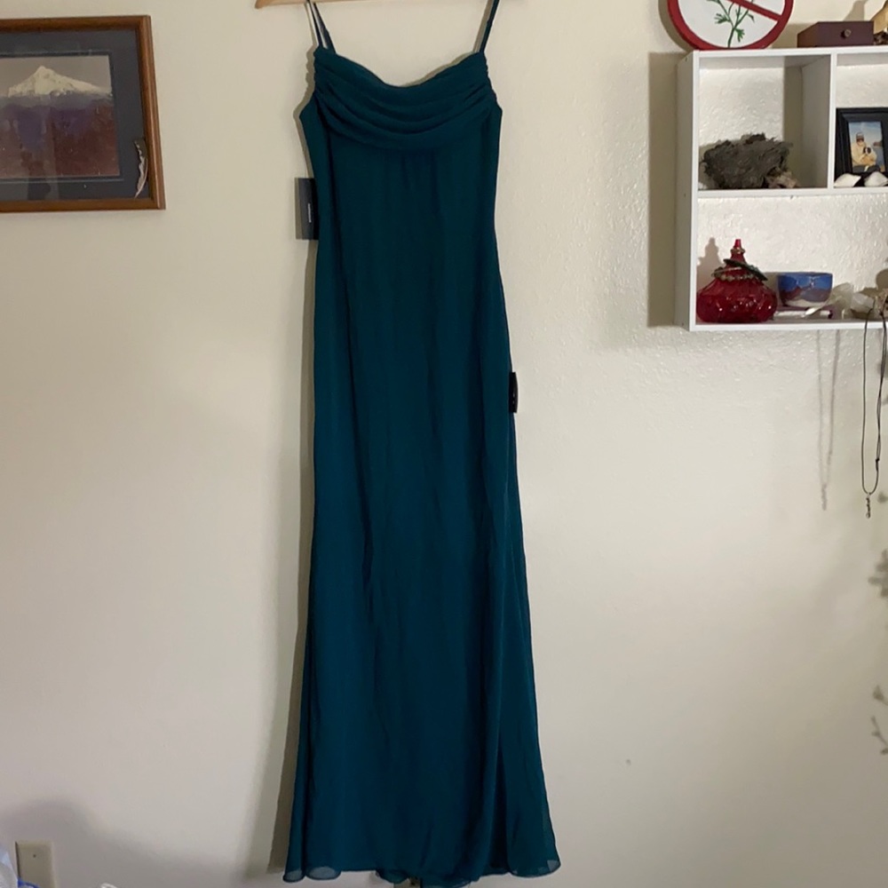 Captivated Emerald Green Cowl Neck Maxi Dress NWT
